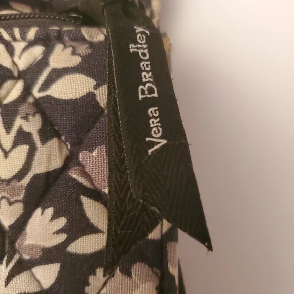 Vera Bradley Trifold Wallet Black Floral Pattern - Picture 2 of 5